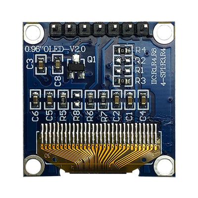 7 پین 0.96 اینچ ماژول صفحه نمایش OLED SPI 3V سفید PMOLED با SSD1306 راننده IC
