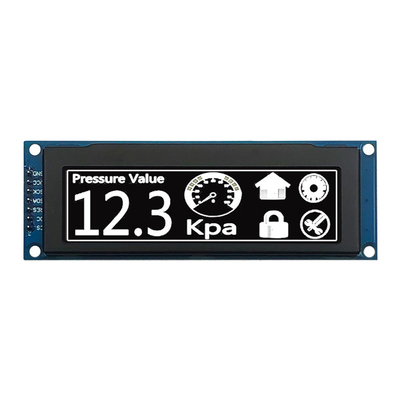 3صفحه نمایش گرافیکی OLED.12 اینچ 256x64 Dot SPI Interface فونت های سفید / آبی / زرد / سبز