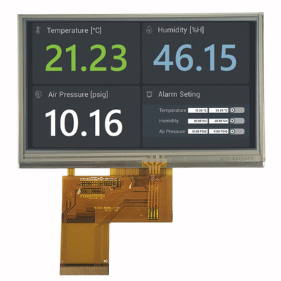 صفحه نمایش LCD TFT 4.3 اینچ با لمس مقاومت 480x272 ST7282T2 40 پین رابط RGB