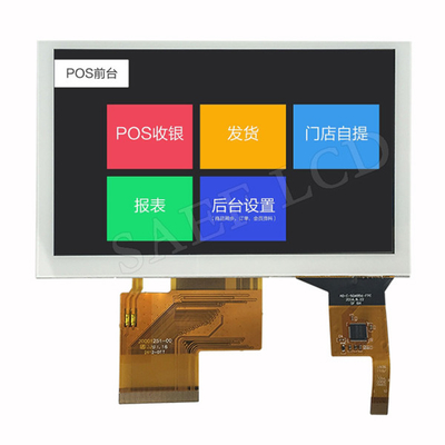 صفحه نمایش 5 اینچ PCAP TFT 800 * 480 RGB با صفحه لمسی ظرفیت برای صفحه کنترل اتوماسیون