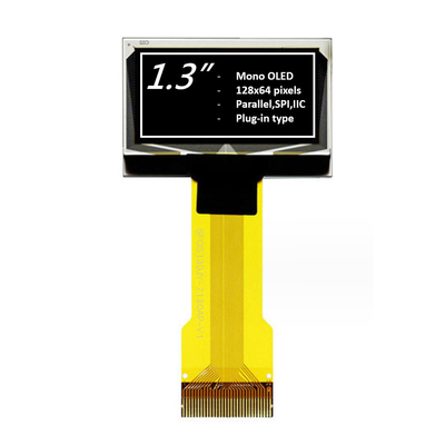 1.3 اینچ ماژول صفحه نمایش OLED تک رنگ 128x64 پیکسل سفید / آبی اختیاری