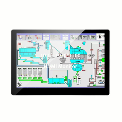 10.1 اینچ 1920×1200 HD لمسی مانیتور. 10 نقطه لمسی، خانه پلاستیکی و چند رابط (DC12V/VGA/HDMI/AV/USB/BNC)